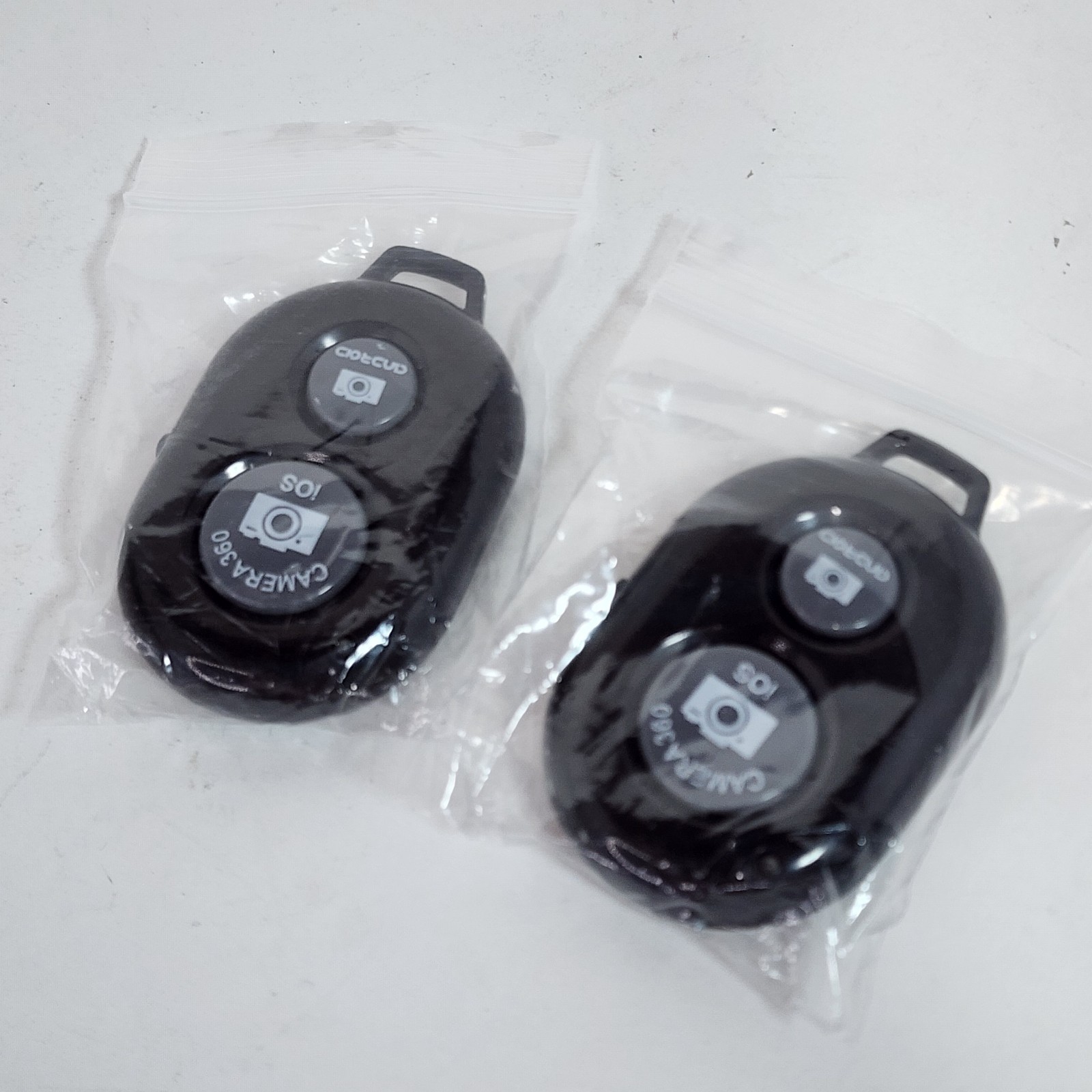 Bluetooth Selfie Shutter Remote Control for Cell Phones Bluetooth Wireless 2-Pk