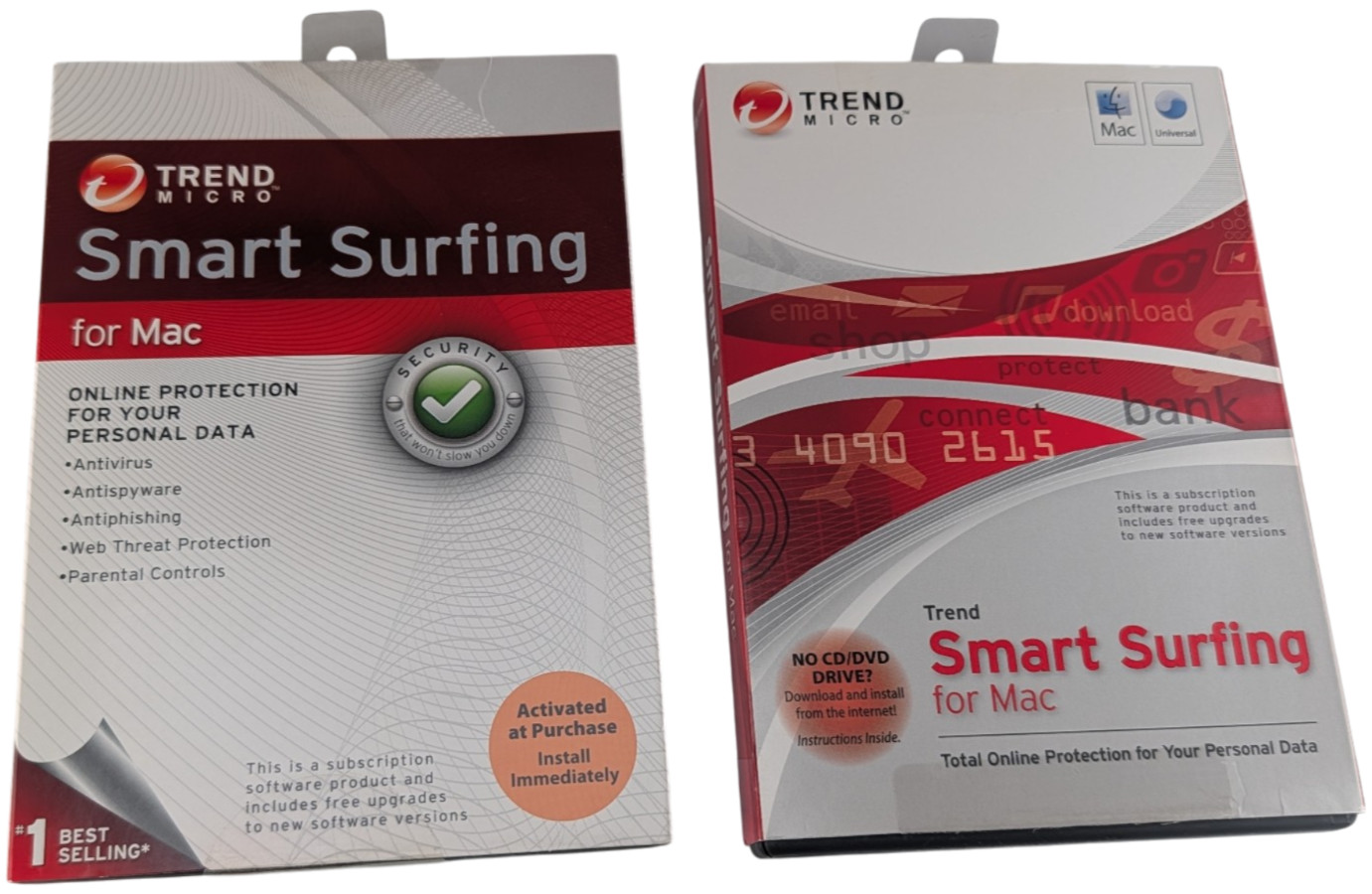 Trend Micro Smart Surfing for Mac SSMS27950 Software Lot of 2 With CD