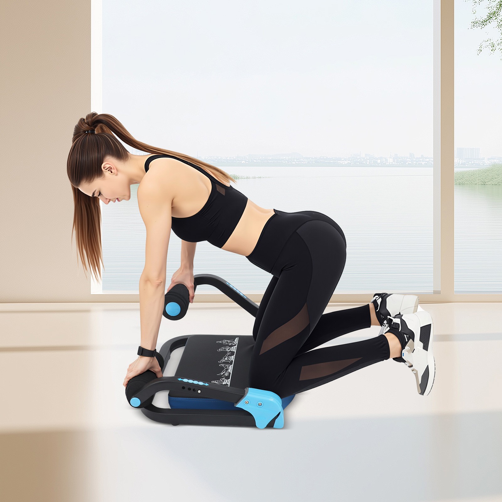 Abdominal Workout Equipment, Foldable Abdominal Exercise Machine, Multifunctiona
