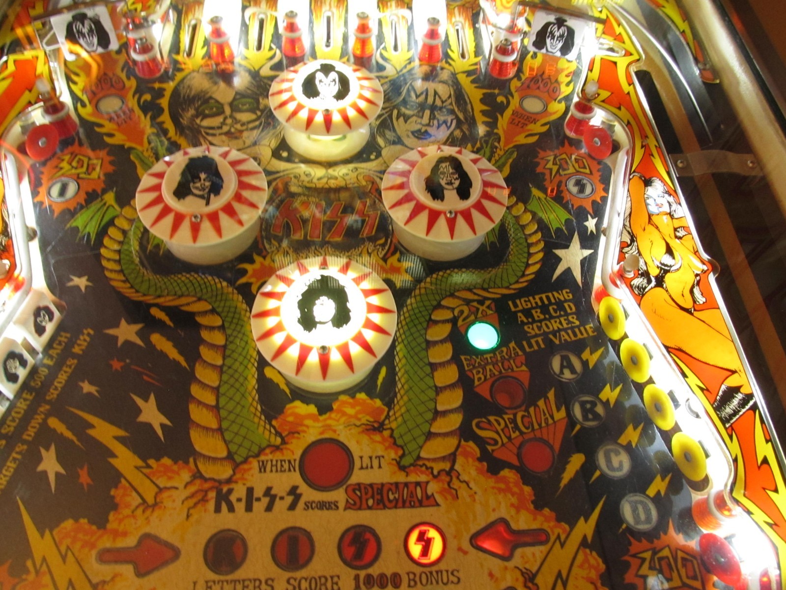 Bally 1978 "KISS" Original Classic Pinball Machine