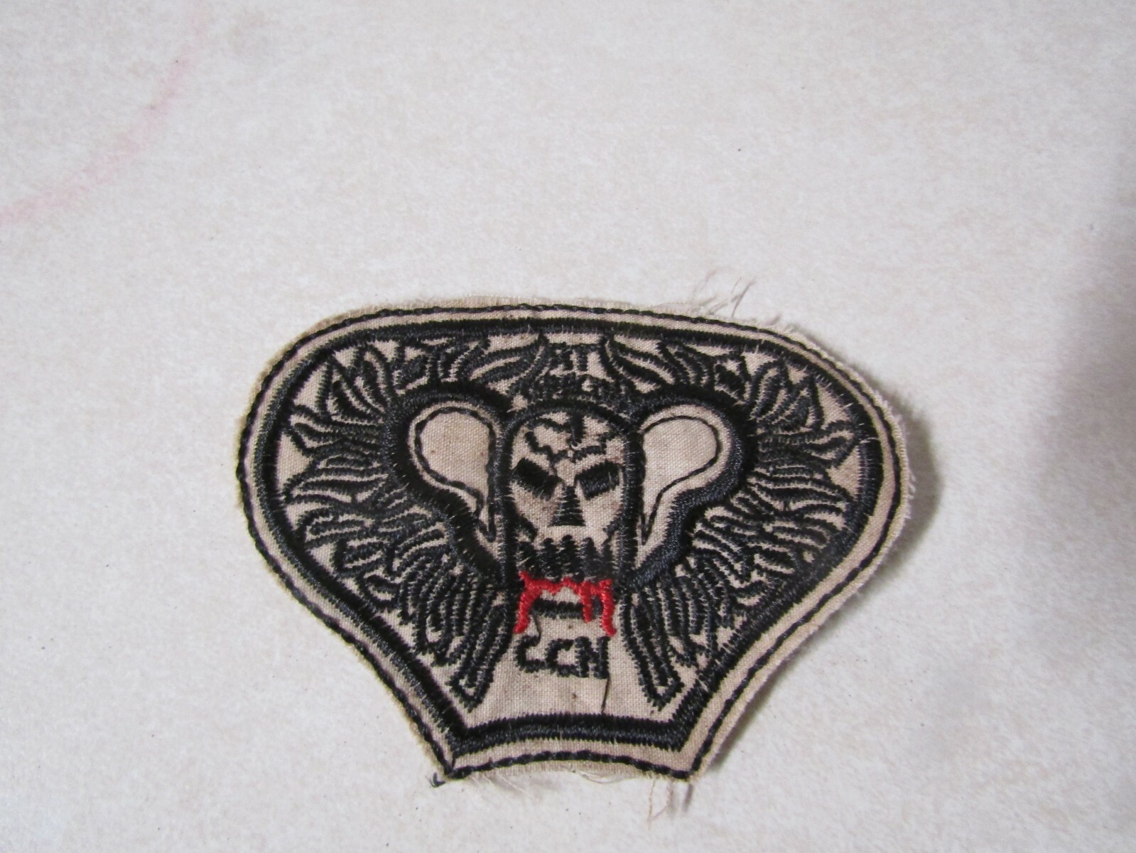 MILITARY PATCH OLD VIETNAM ERA CCN SKULL WITH BIG EARS