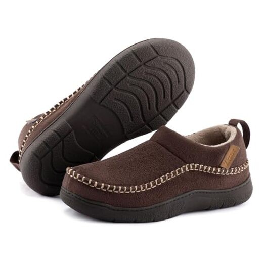 Men's Moccasin House Shoes Slippers Indoor Outdoor 11 Pumpkin