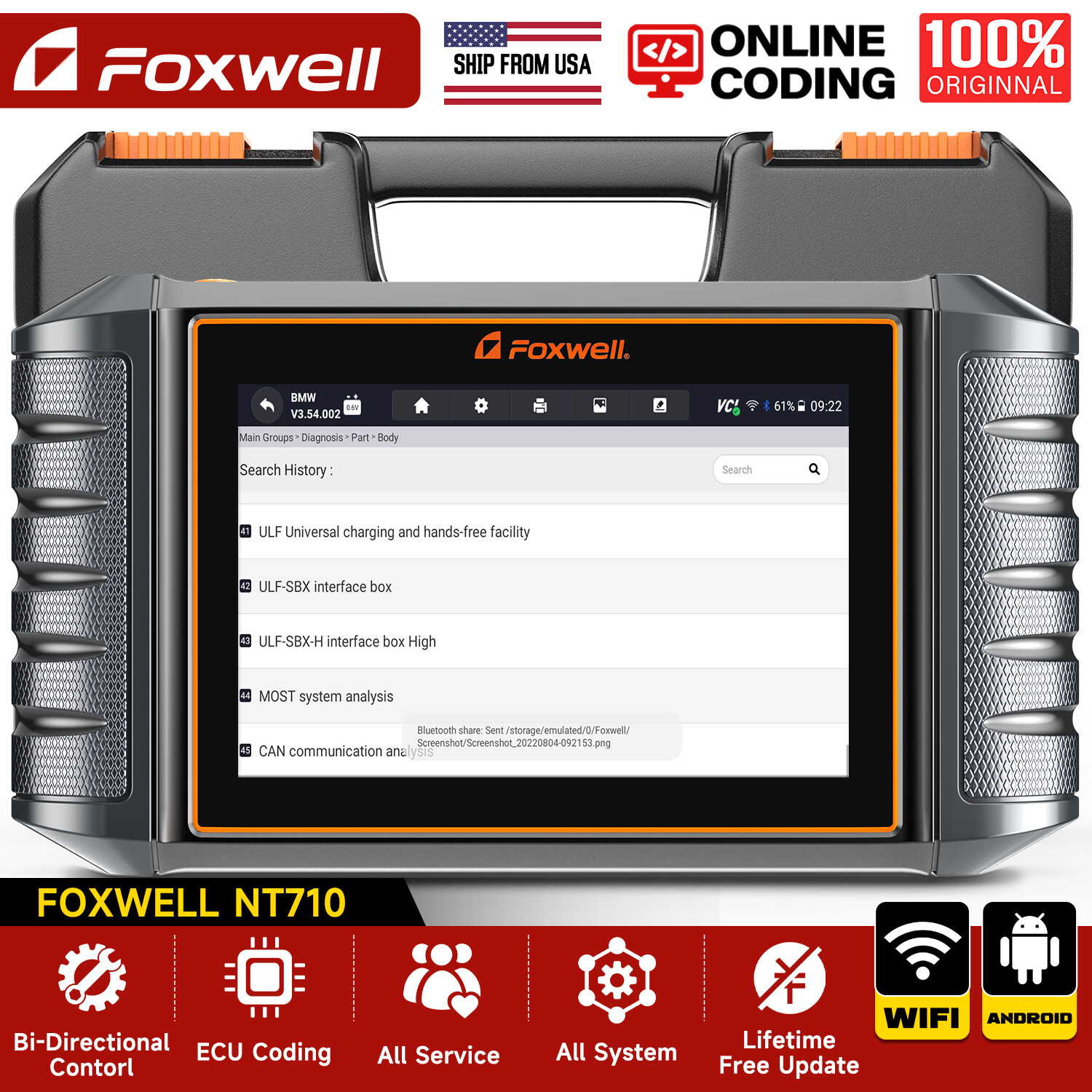 for BMW Bidirectional OBD2 Scanner Auto Diagnostic Tool E-CU Coding EPB Oil TPMS