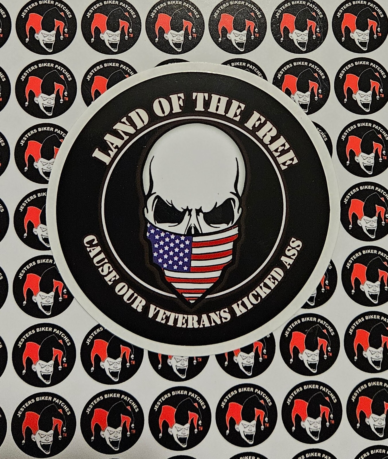Land Of The Free Cause Our Veterans Kicked A$$ Sticker Decal 3.5 inch