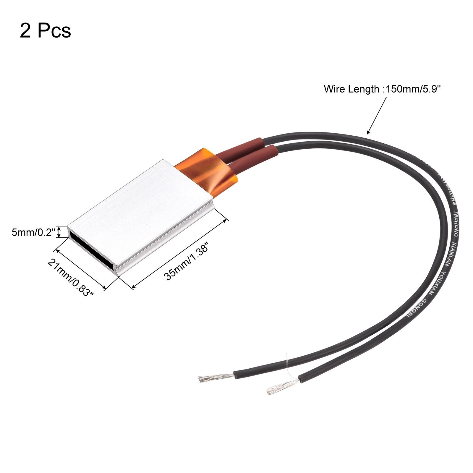 Heating Element 12V 2W-15W 70C Consistent Temperature Ceramic Thermostatic 2pcs