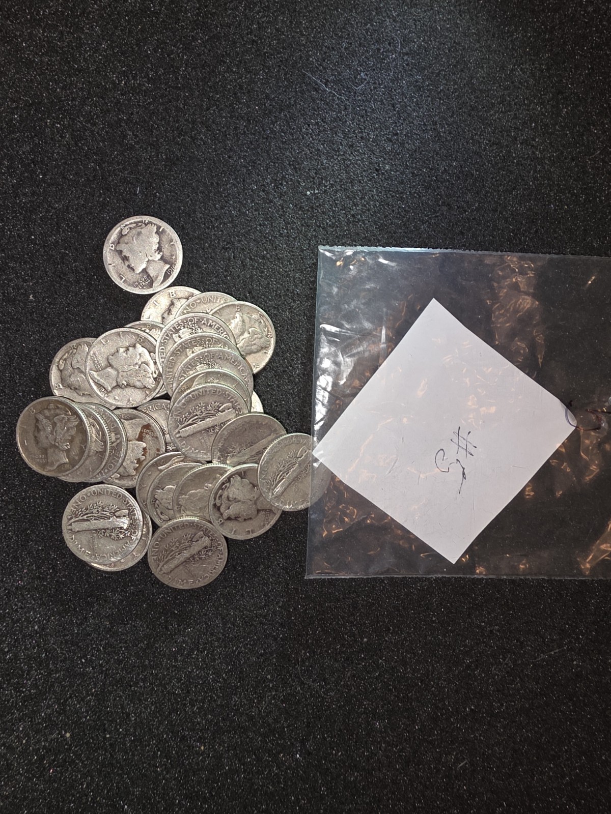 90% Silver Mercury Dimes 29 Dimes Per Bag 1916-1945