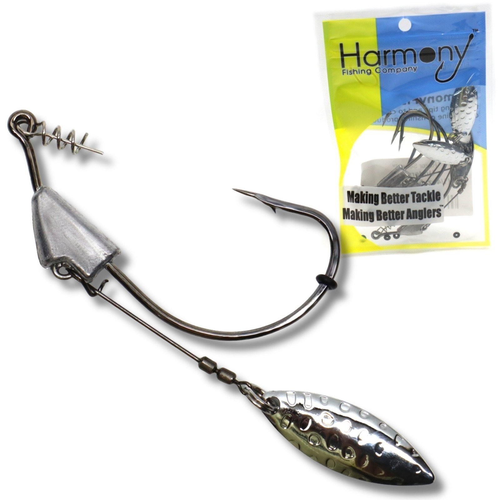 Harmony Fishing - Razor Series UnderSpin Swimbait Hooks (4 Pack w/ 5 Bait Pegs)