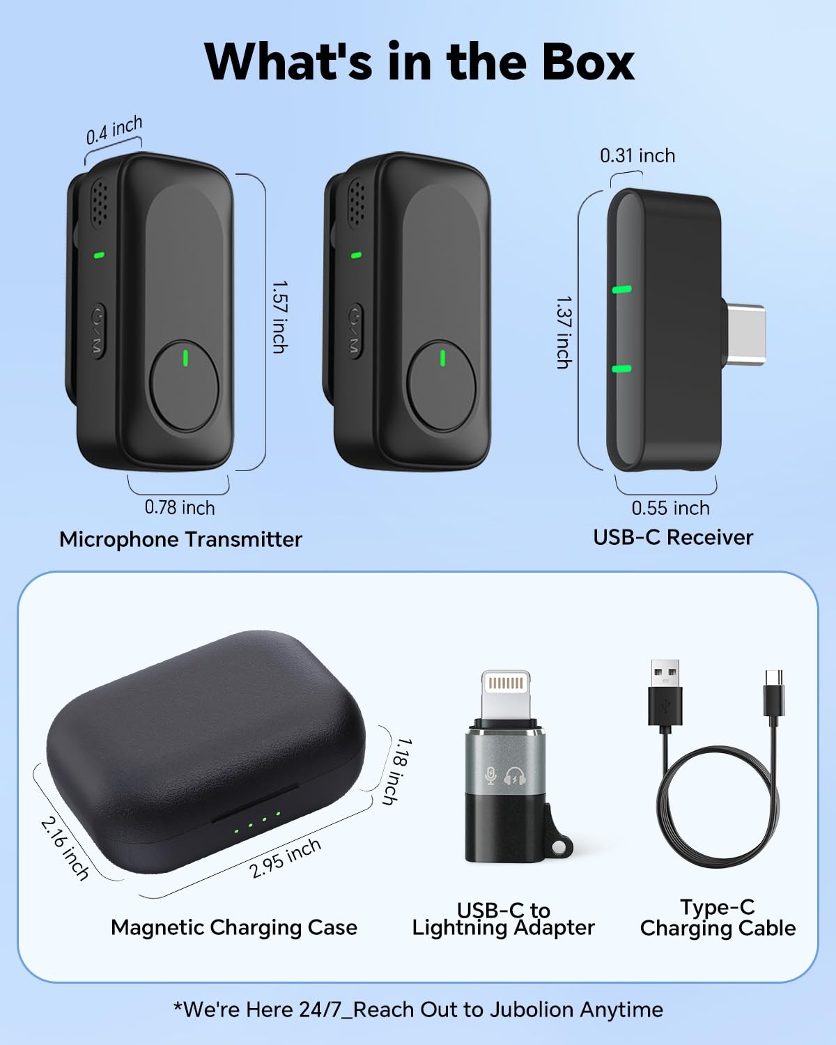 Wireless Lavalier Microphone for iPhone/Android Phone/Laptop/PC, Mini Lapel M...