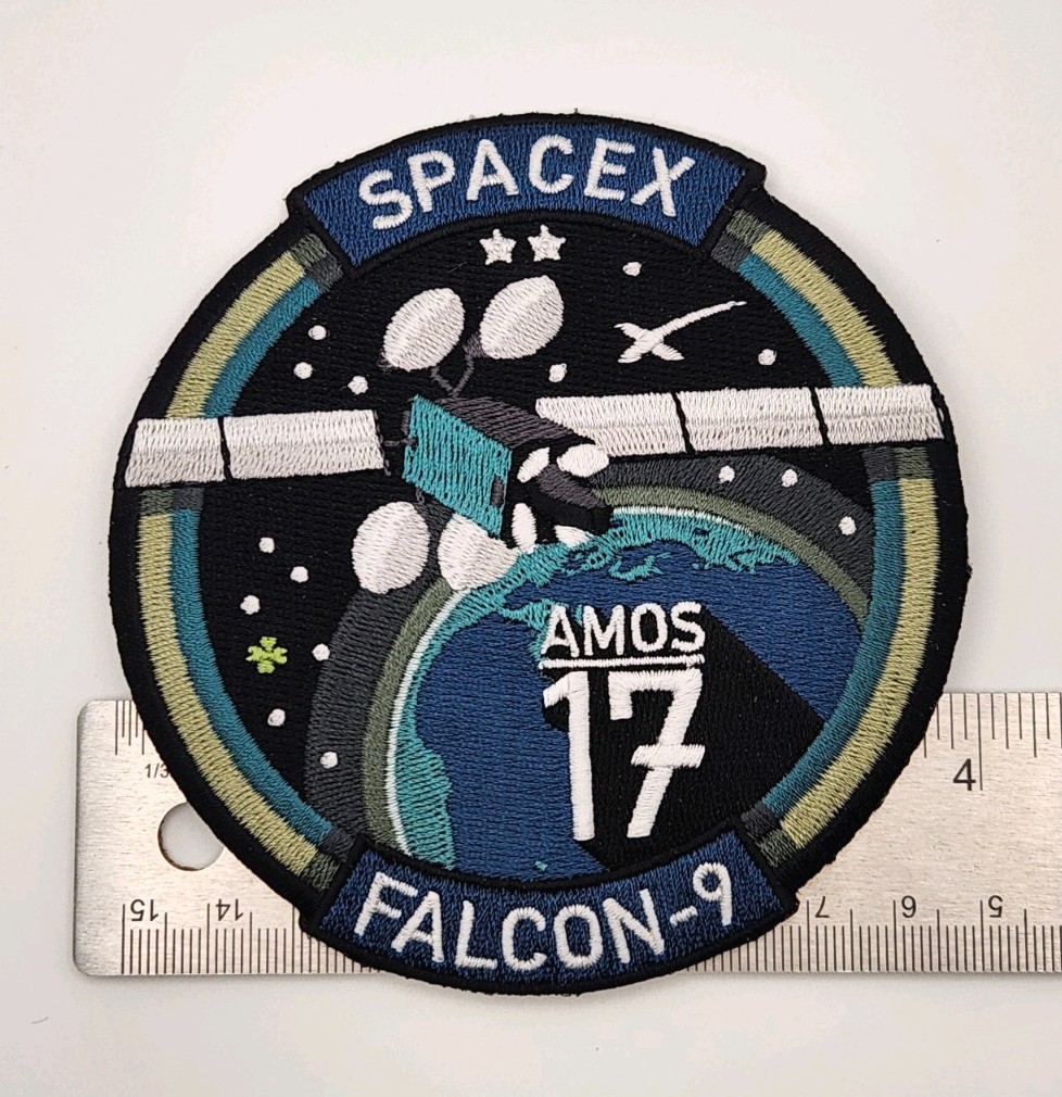 Authentic SpaceX AMOS 17 Employee Mission Patch