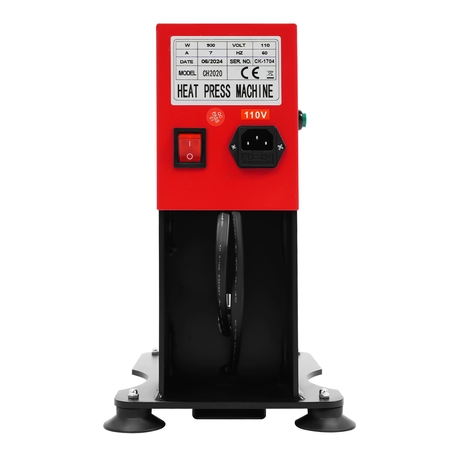 Heat Press Machine Hot Heat Press Machine 0-999s for T Shirt Hat Plate Cap 900W