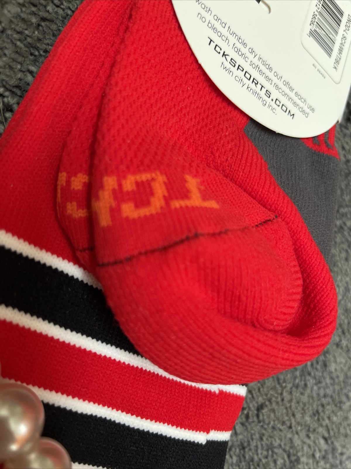 TCK Baseball or Softball Socks Red size Large