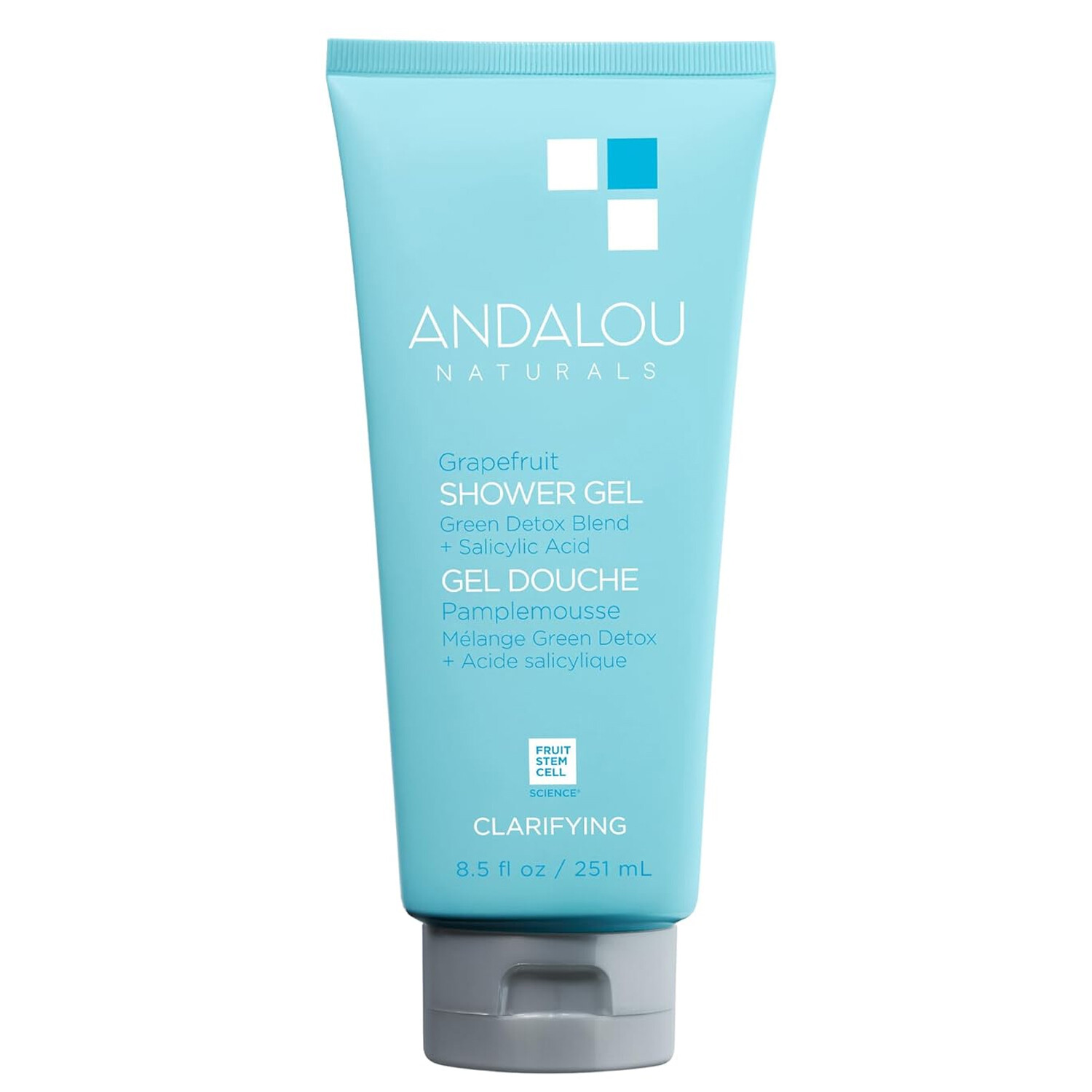 Andalou Naturals Body Wash Grapefruit Showerl,Detox&Salicylic Acid,8.5FlOz