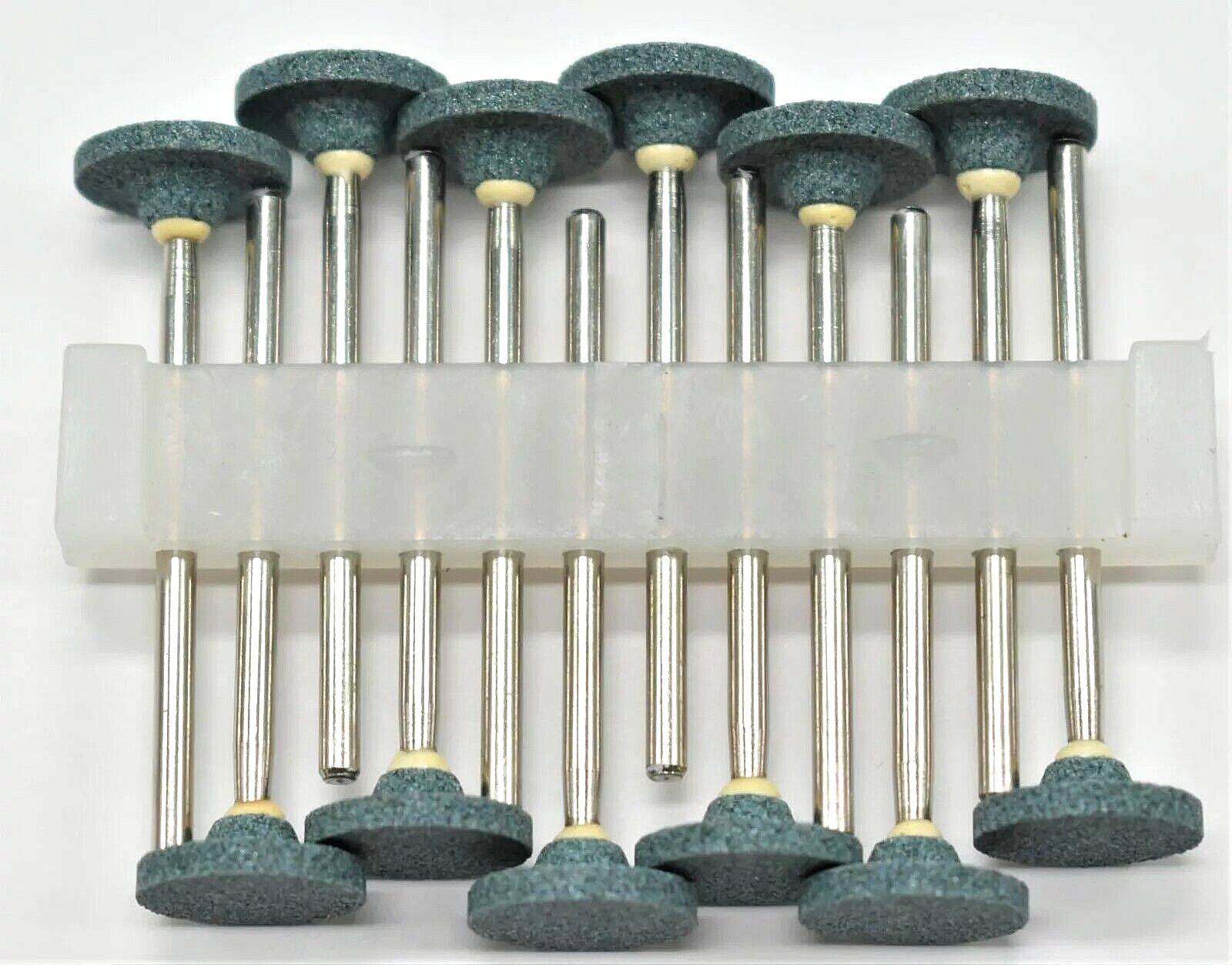 12 Dental Lab Green Finishing Stones HP Wheel W6 3/32 Shank Jewelry Polishing
