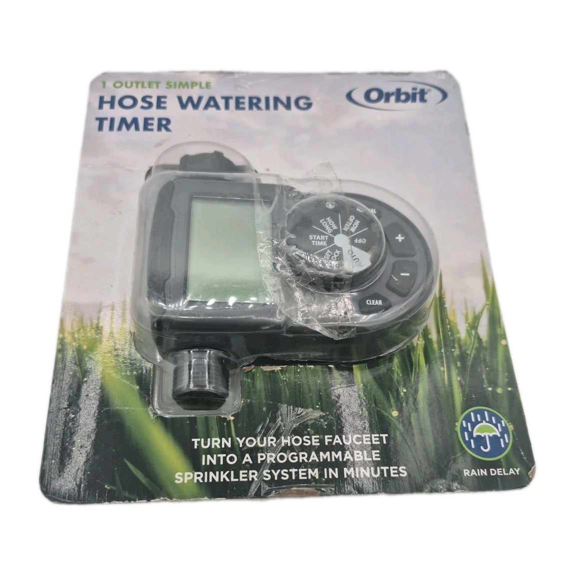 Orbit 1 Outlet Simple Hose Faucet Timer Model 56619 Sprinkler New