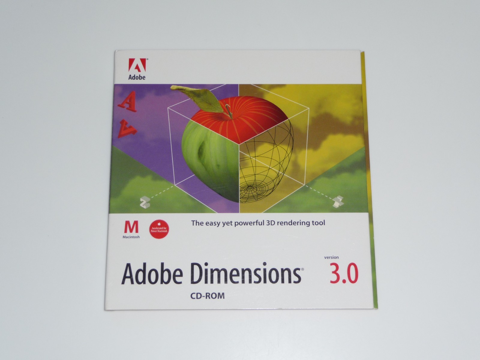 Adobe Dimensions 3.0 for Mac full version CD and sleeve