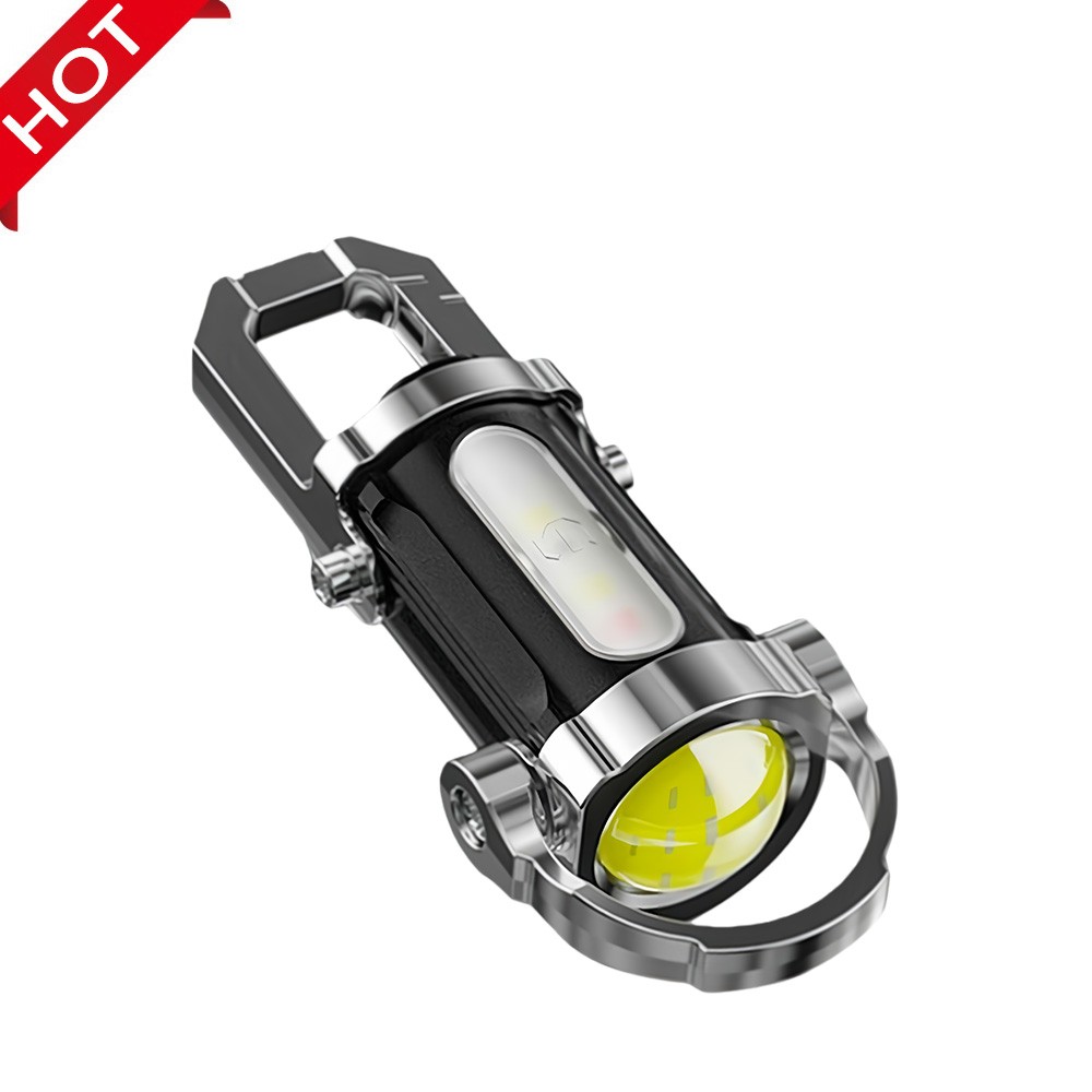 NEW Super Bright LED Mini Flashlight USB Rechargeable Pocket Keychain Torch ~US