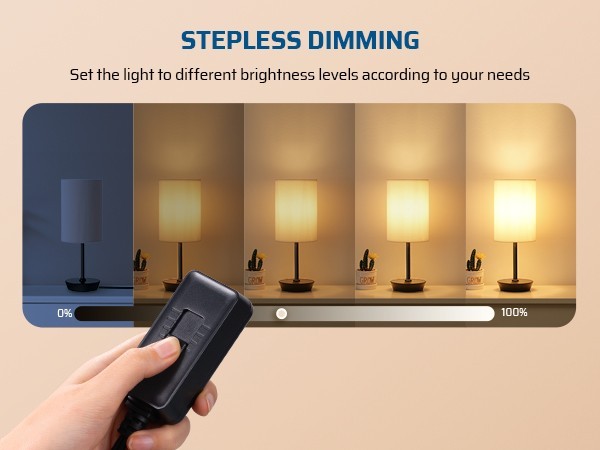 Plug in Dimmer Switch for Lamp, Table Lamp Dimmer for Dimmable LED/CFL Lights