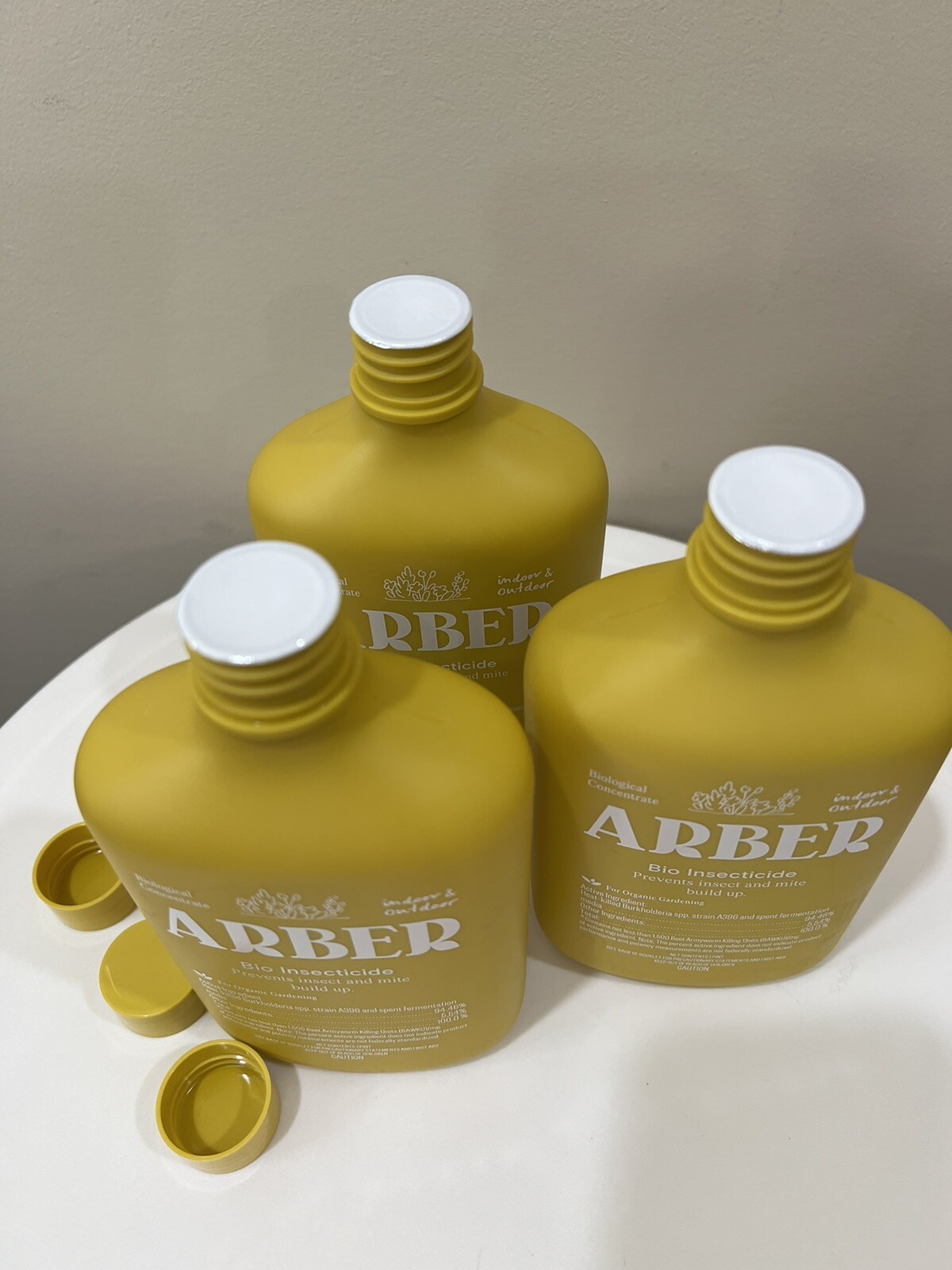 Lot Of 3 ARBER Bio Insecticide Organic Plant Insect/Mite Control Concentrate 8fl