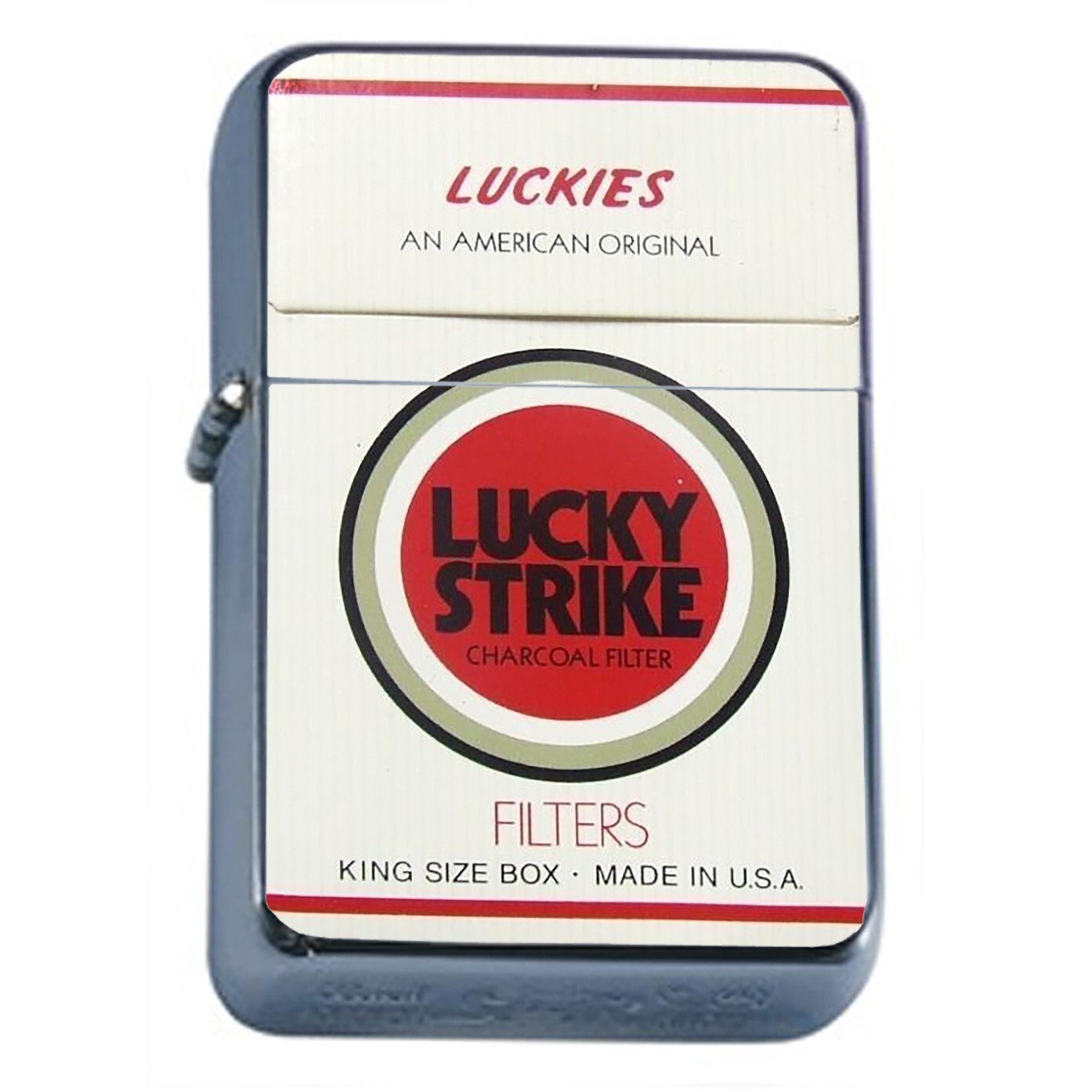 Luck American Original Oil Lighter Vintage Cigarette Classic Strike Logo