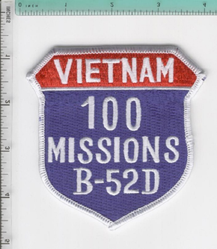 B52 B-52D BUFF 100 MISSIONS NORTH VIETNAM PATCH NEW USAF HANOI