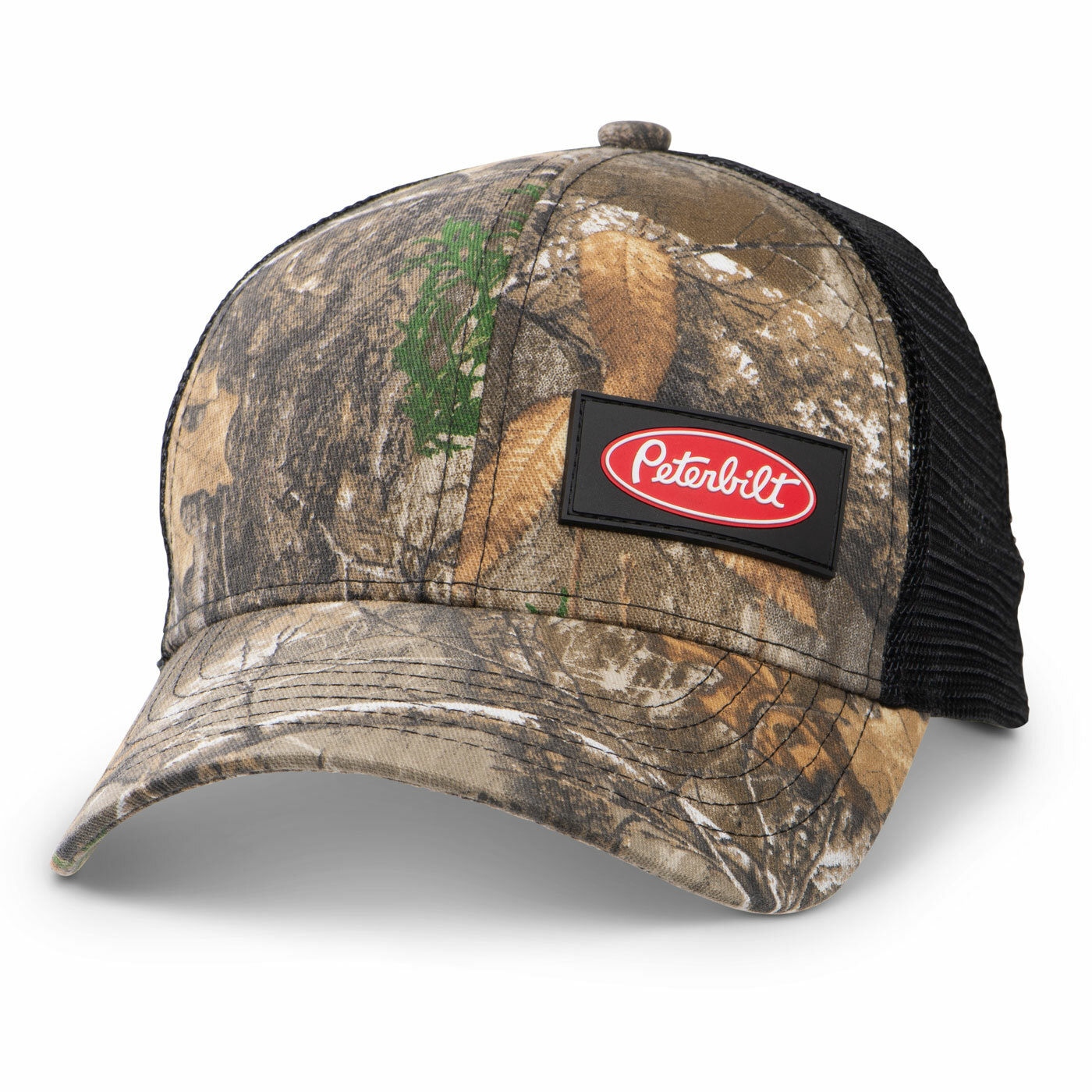 Peterbilt Trucks Black Realtree Edge Mini Camo Structured Hat with Rigid Mesh