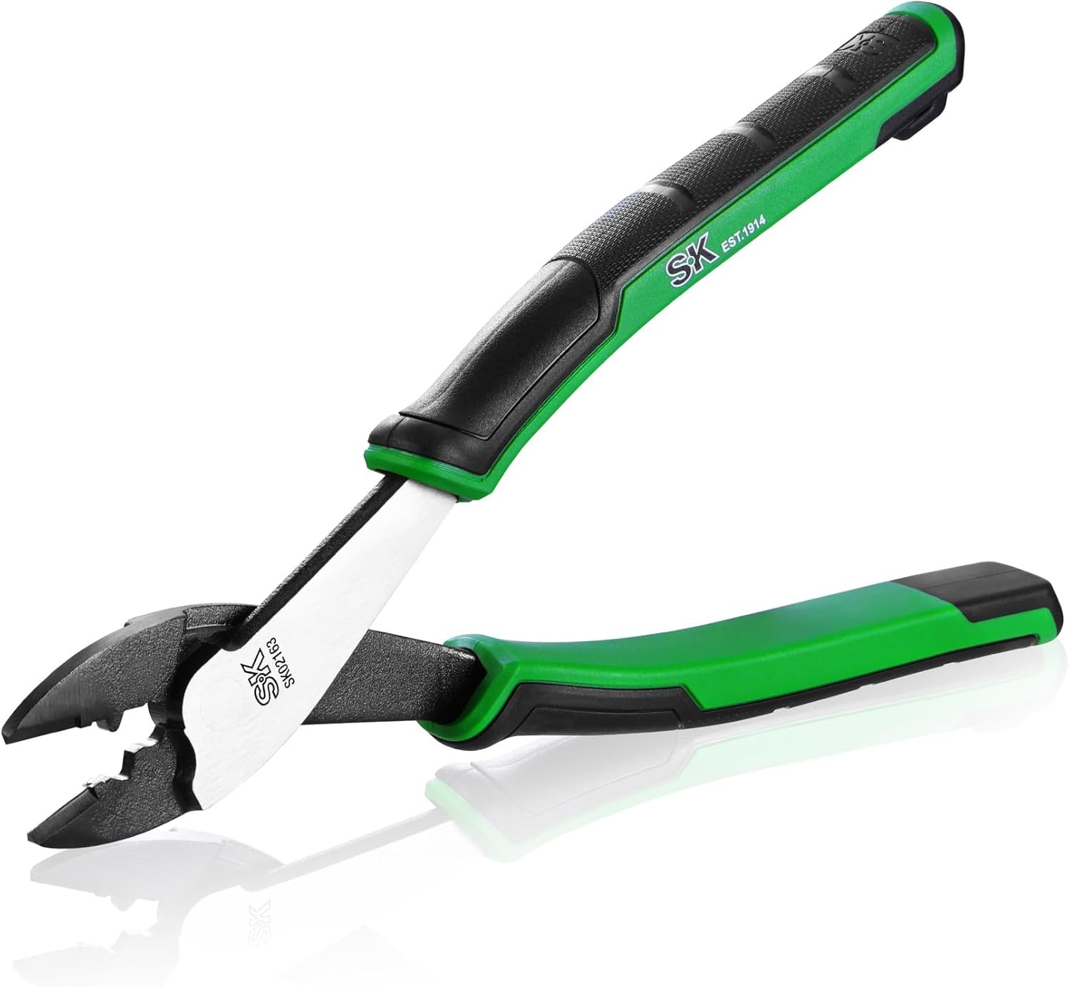 Premium CR-V Steel Wire Crimping Tool, 9.5-Inch Pliers with Comfortable Grips