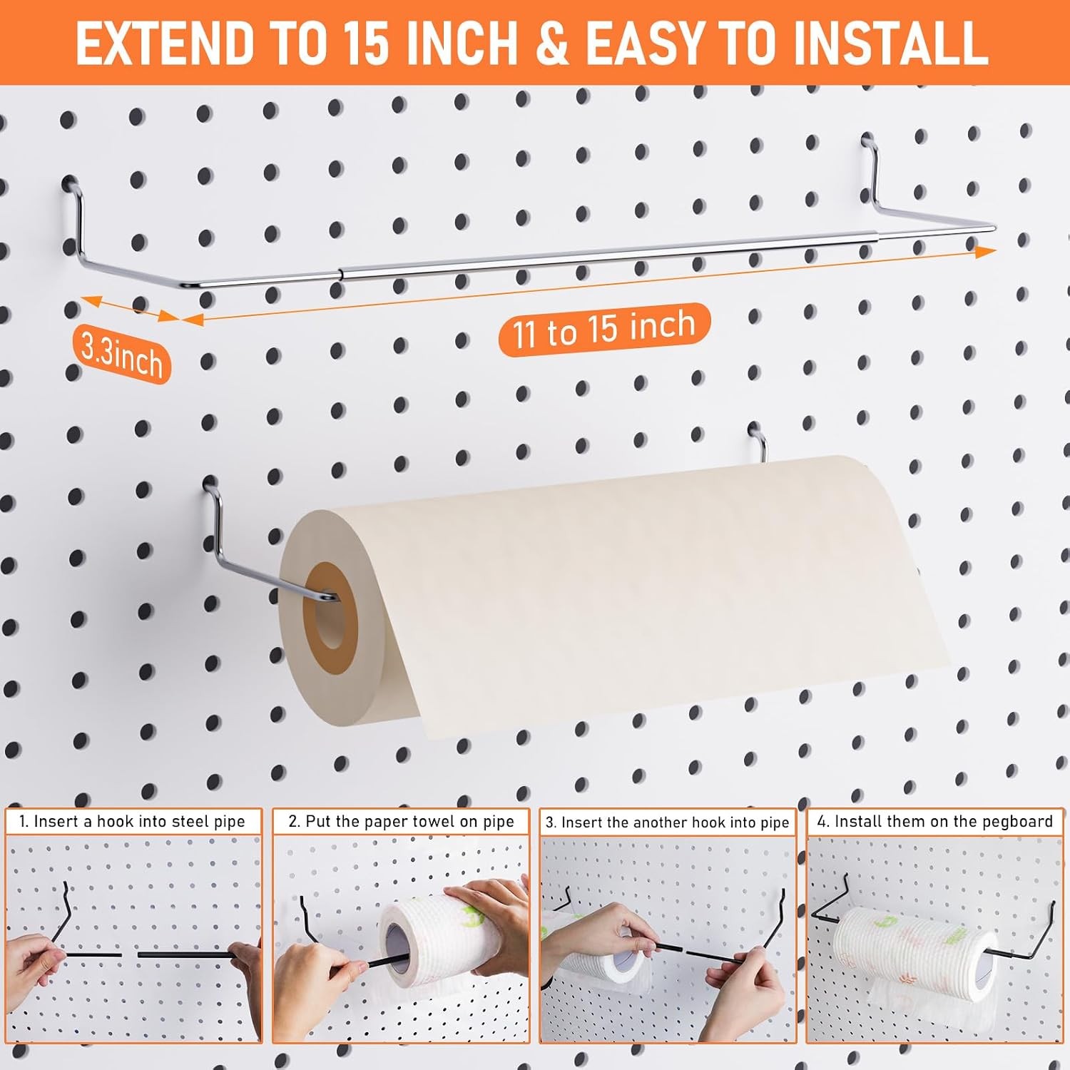 INCLY 30PCS Pegboard Organizer Kit w/Bins, Cups, Baskets, Hooks