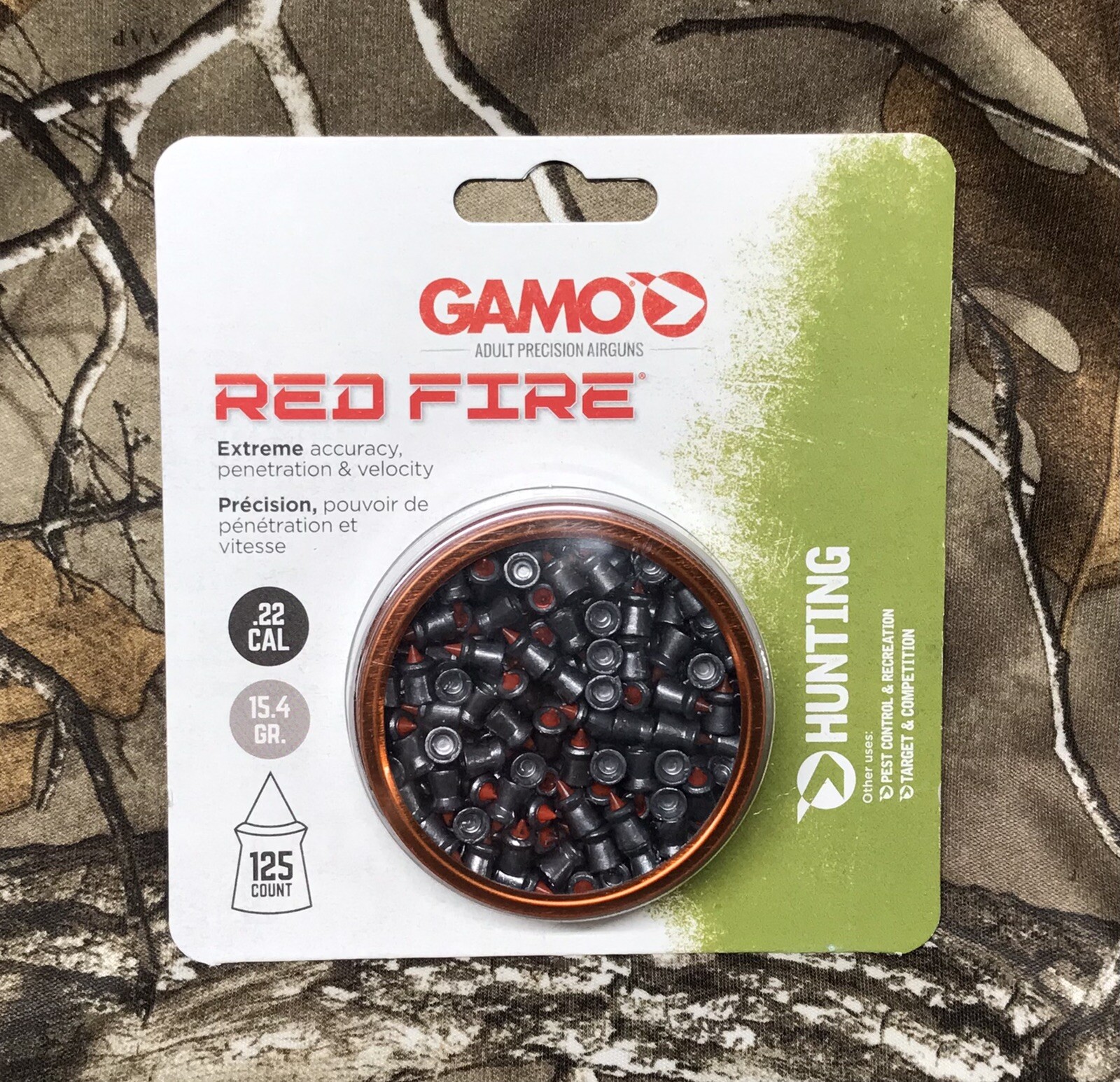 GAMO Red Fire .22 Cal Hunting Pellets-Pack of 125-632270454, FAST SHIPPING ⚡️
