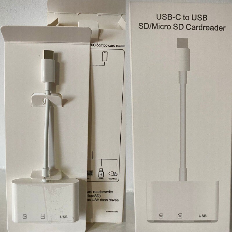 3in1 USB Stick SD Card Reader Type C OTG Adapter For iPhone 17e 16 15 Pro Max 14