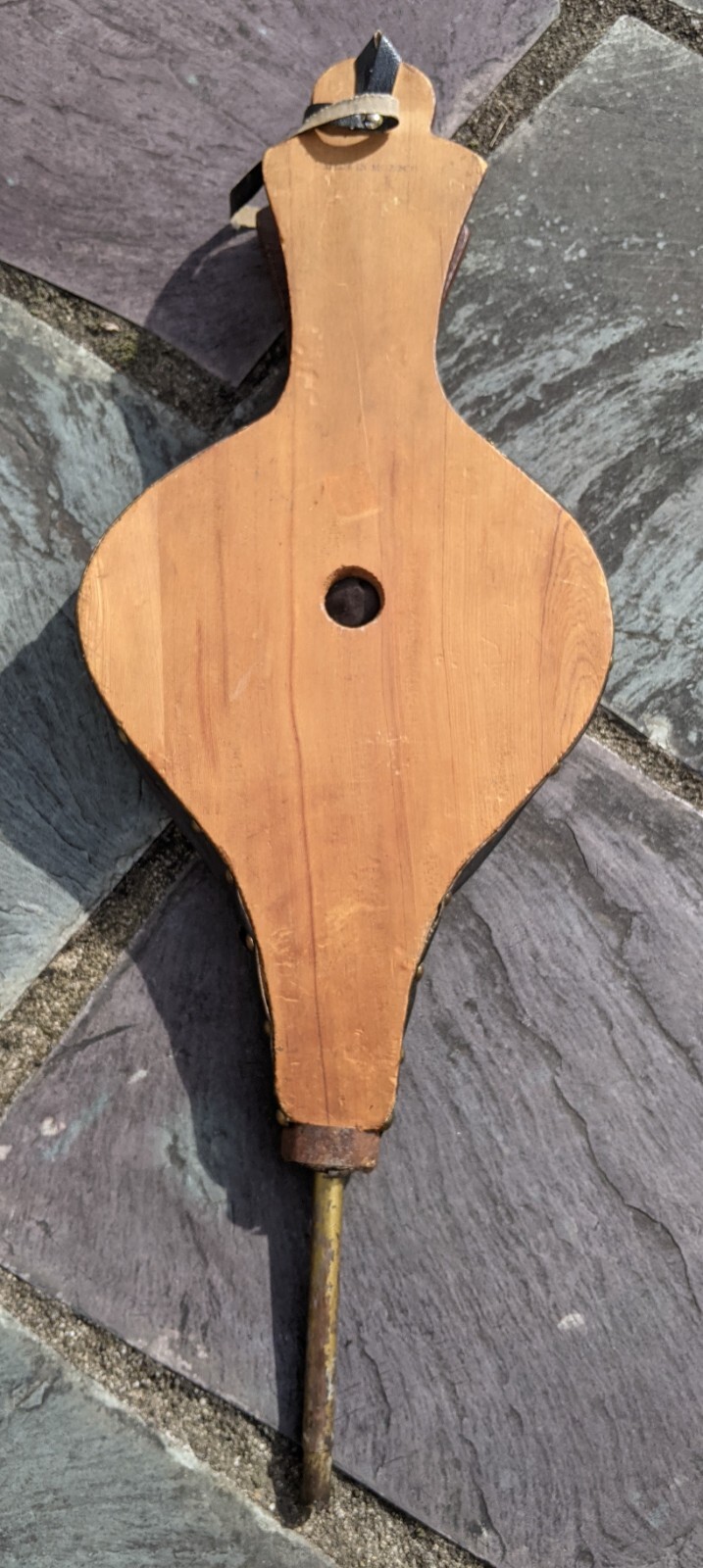 Retro Morocco Wooden Fireplace Bellow Blower Hearth Tool Primitive Decor Prop