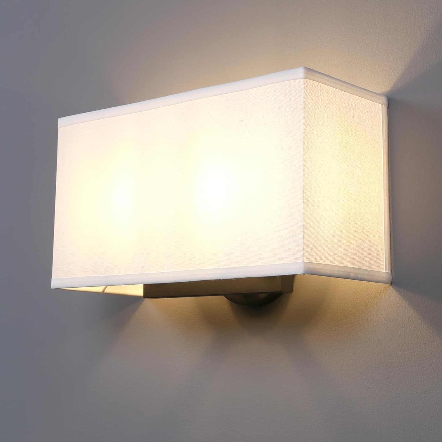 White Boho Wall Sconce Stairwell Fixture Light, 2-Light Indoor