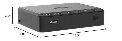 BILLCONCH Smart Gun Safe with Security Cable - Biometric Pistol Large, Black