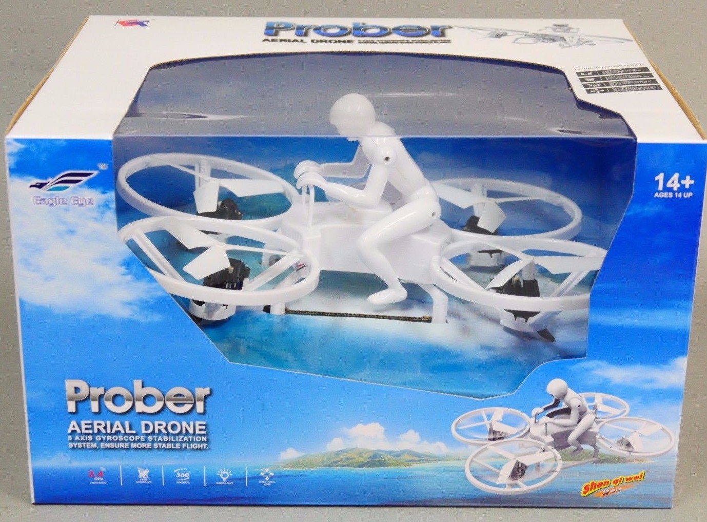 RC Quadcopter Drone Robot Pilot SPEEDER BIKE W/ Stabilization Gyro 2.4GHZ