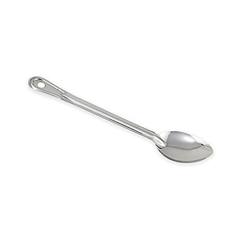 Winco 18/8 Stainless Steel Solid Basting Spoon 13" L x 2.8" W x .1" H