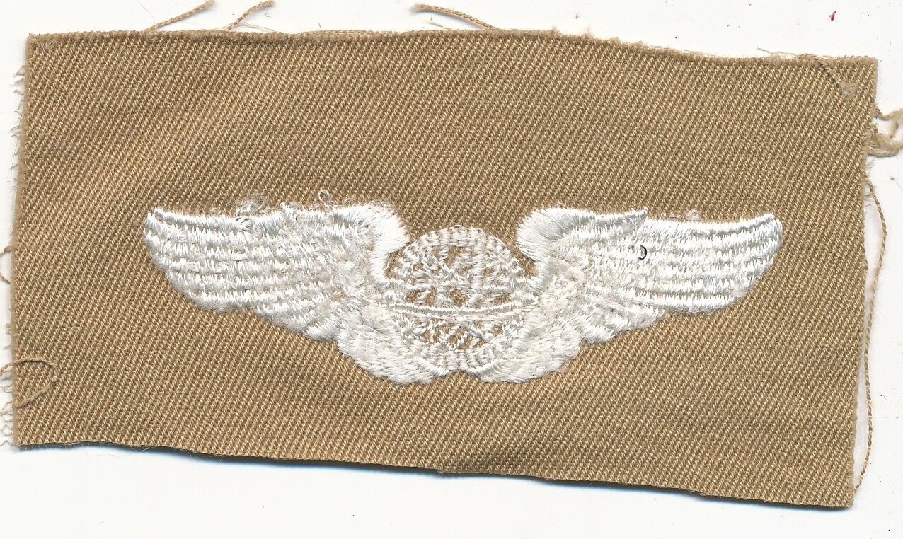 Navigator wings US Army Air Force patch form khaki twill real WWII make
