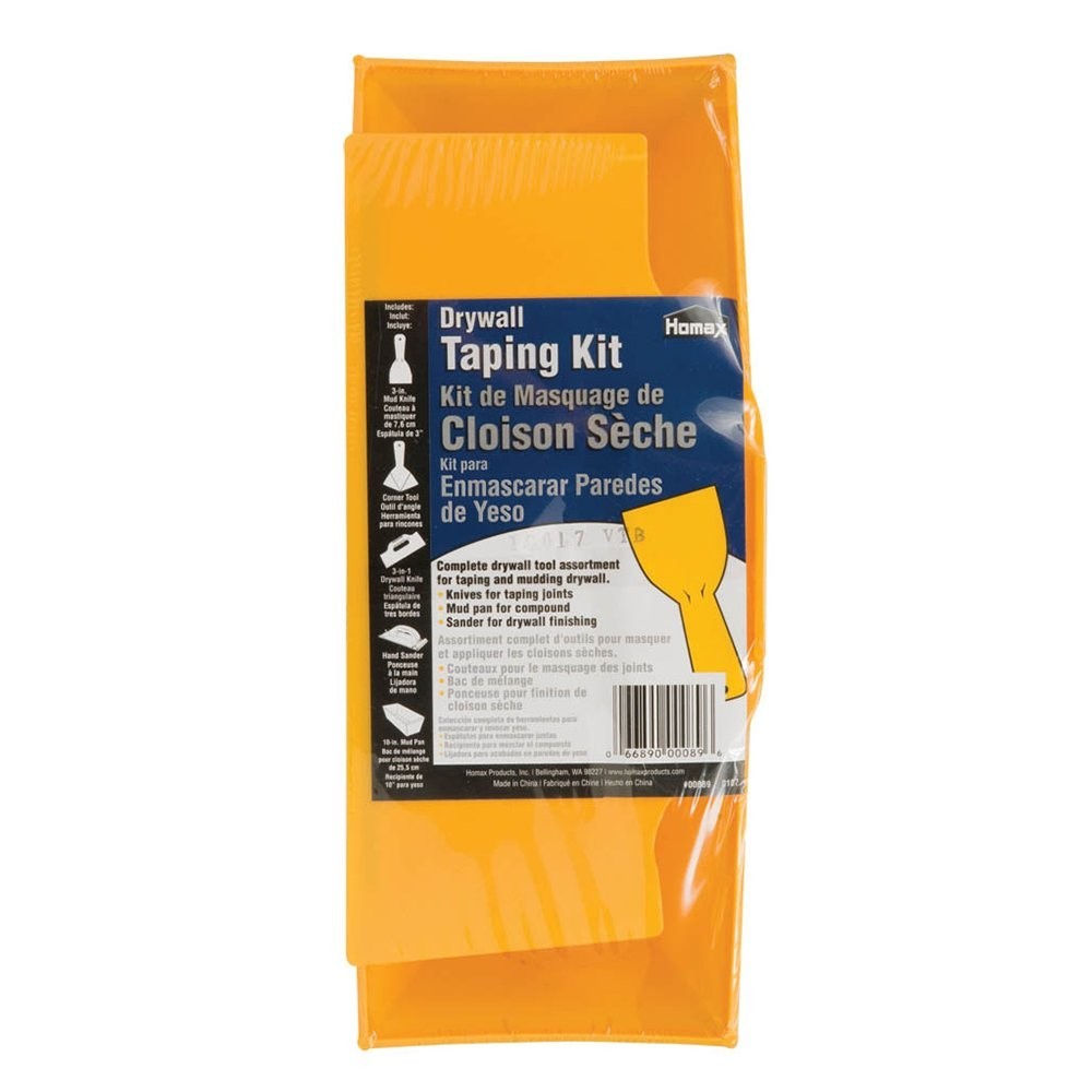 Comprehensive 5-Piece Drywall Taping Set: Lightweight & Durable Plastic Tools