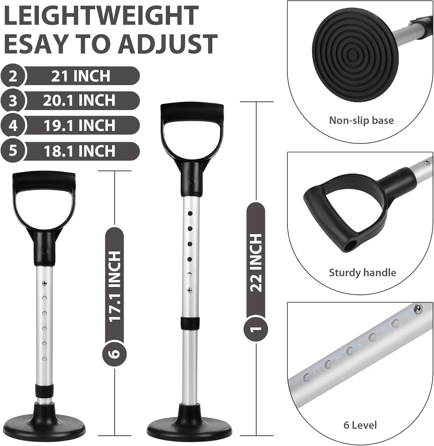 Mobility Aids Tool Adjustable Standing Assist Devices Portability Standing Aid D