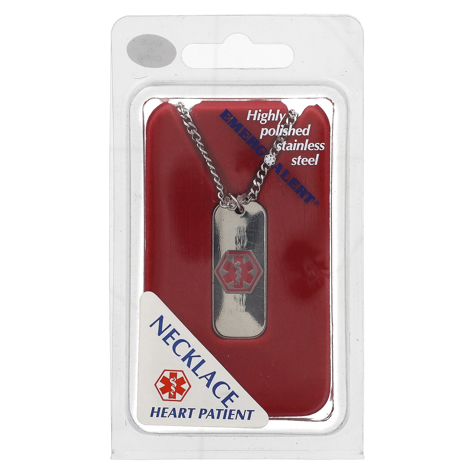 Medical Necklace, Heart Patient, 1 Count