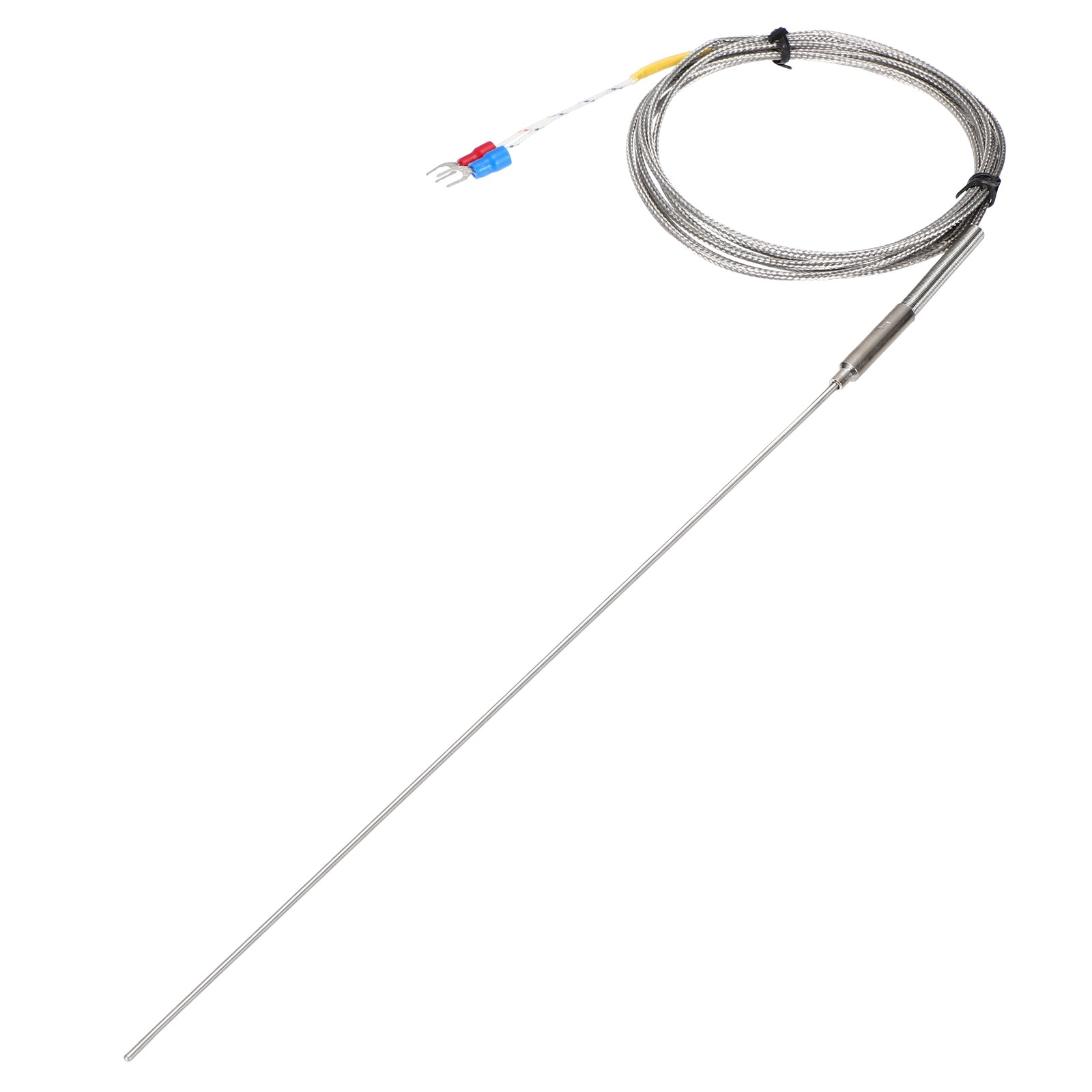 K Type Thermocouple Temperature Sensor Probe 2x250mm 6.6ft Wire 0-1100°C