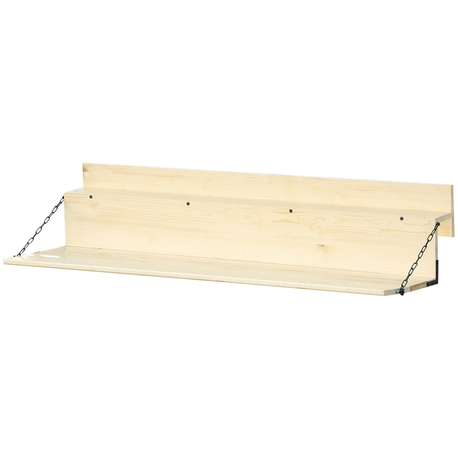 Hanging Deck Table Foldable Balcony Desk Natural