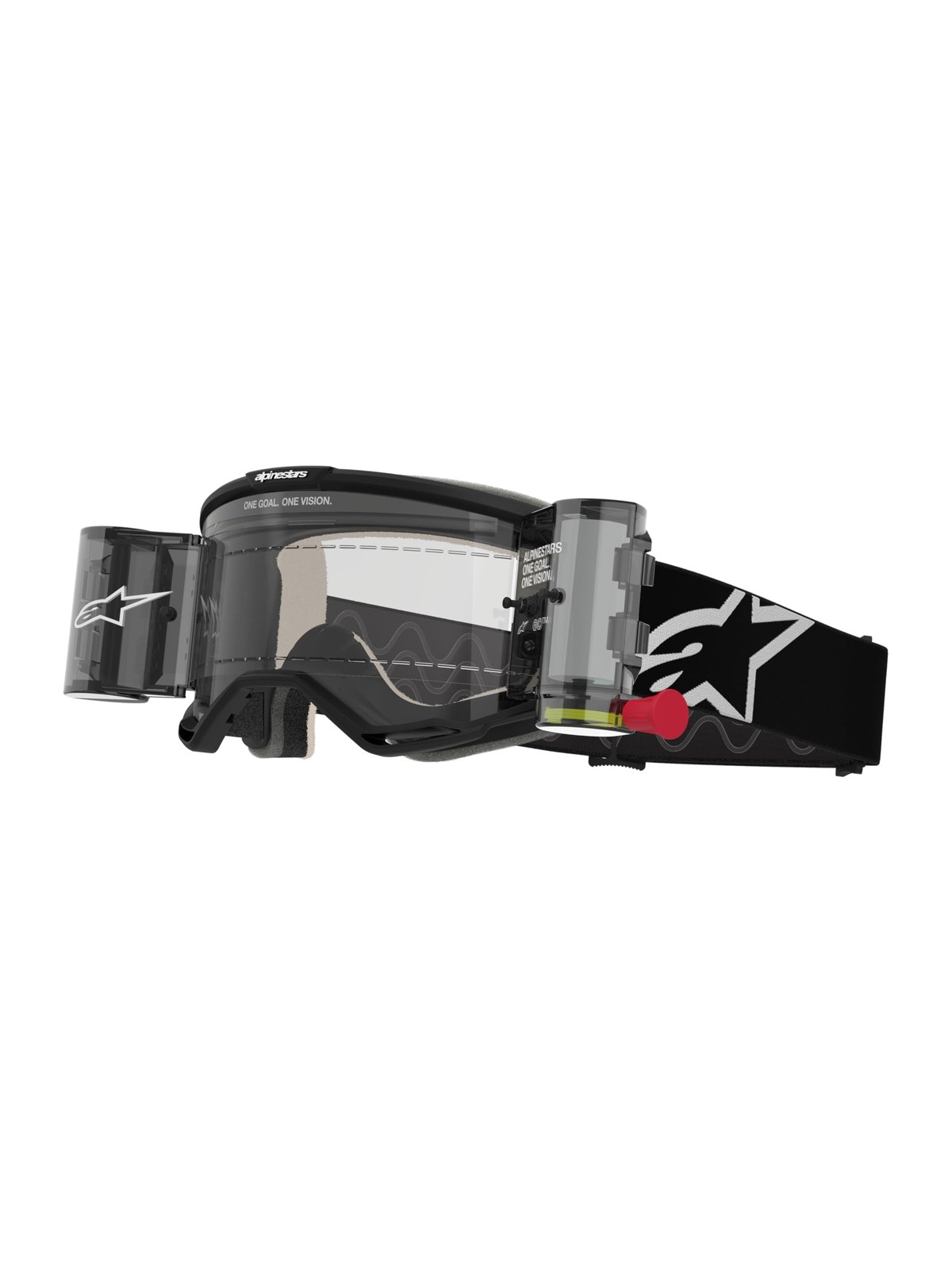 Alpinestars Vision 5 MX ATV MTB Off Road Goggle (Black - Clear Roll Off Lens)