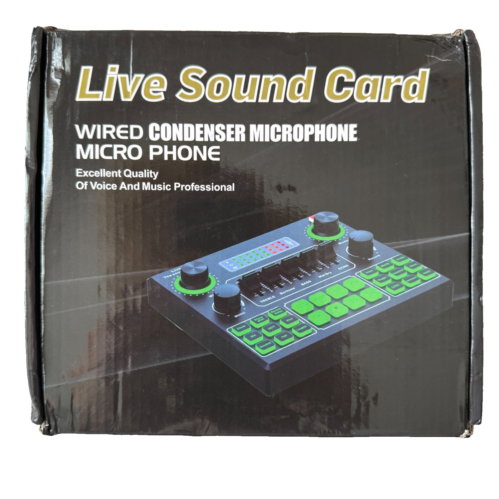 Live Sound Card Wired Condenser Microphone