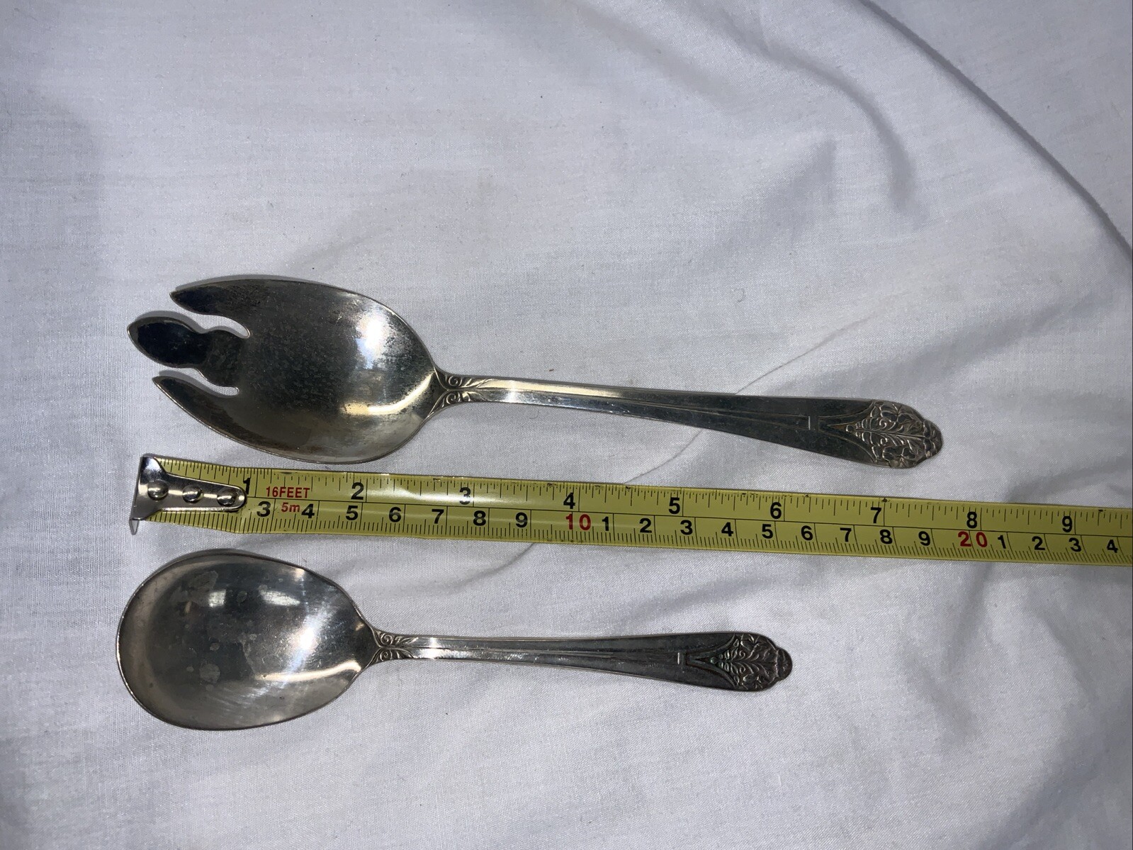 Claudia Silverplate Serving Spoon And Sugar Spoon