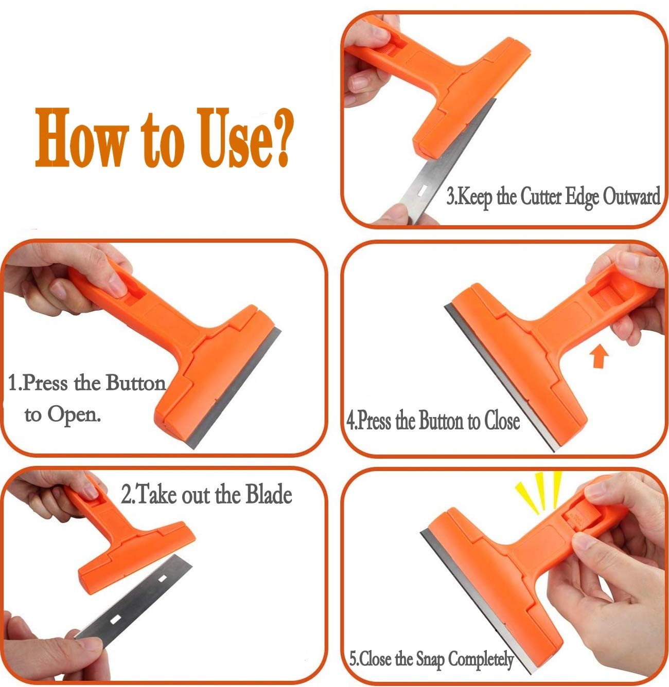 Razor Blade Scraperpaint Scraper Glass Scraper Tool With 20 Extra Replacement Me