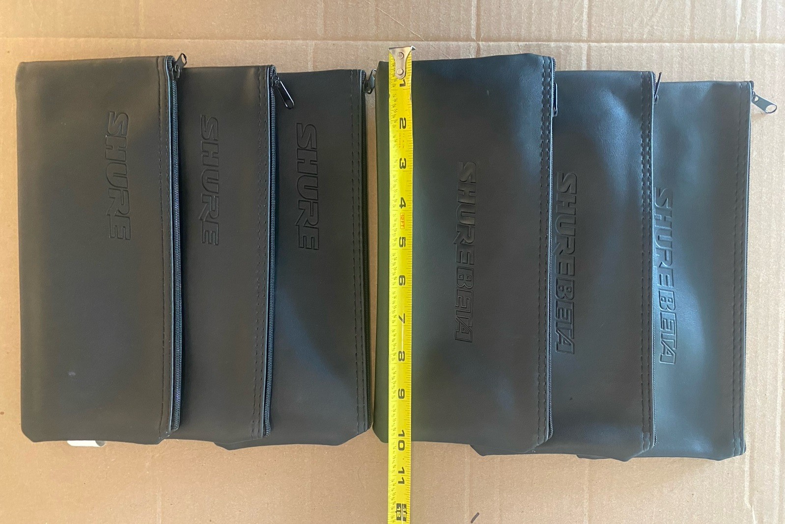 Lot Of 6 SHURE 10"x4" Zipper Bags for Microphones 3x BETA 3x Standard Branding