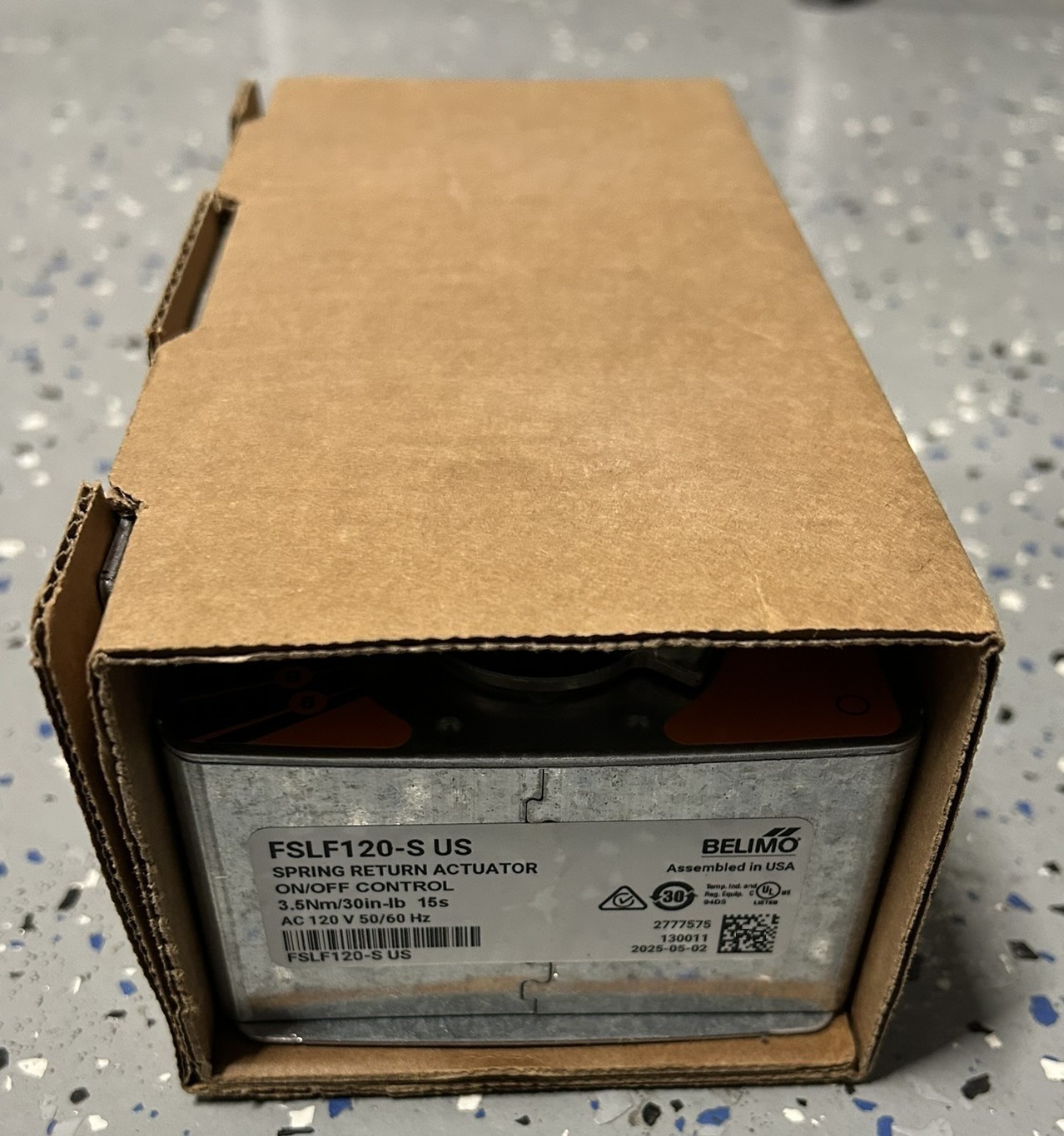 Belimo FSLF120-S US Fire Smoke Actuator, 30in-lb, Spring Return, 120Vac | New