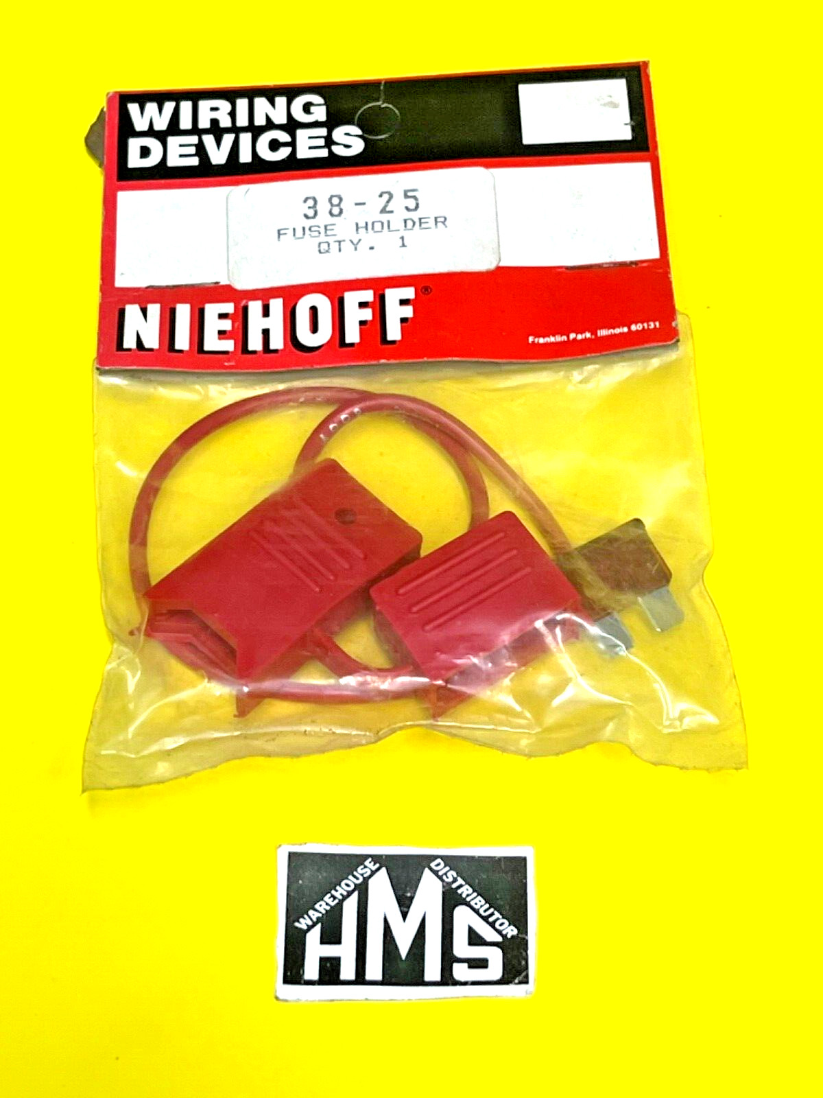 Niehoff  38-25 7.5 Amp Moistureproof 16 Ga. Fuseholder  & ATO Fuse Brand New