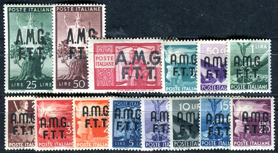 TRIESTE A 1947 1-10,12-14,16-17 * IMMACULATE PARTS SET (F6923