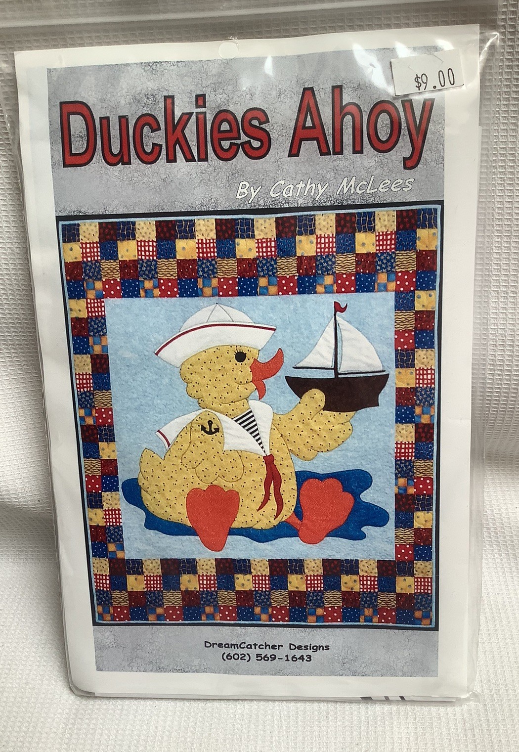 Cathy McLees Quilt Pattern Duckies Ahoy Dreamcatcher Designs 39 x 47”