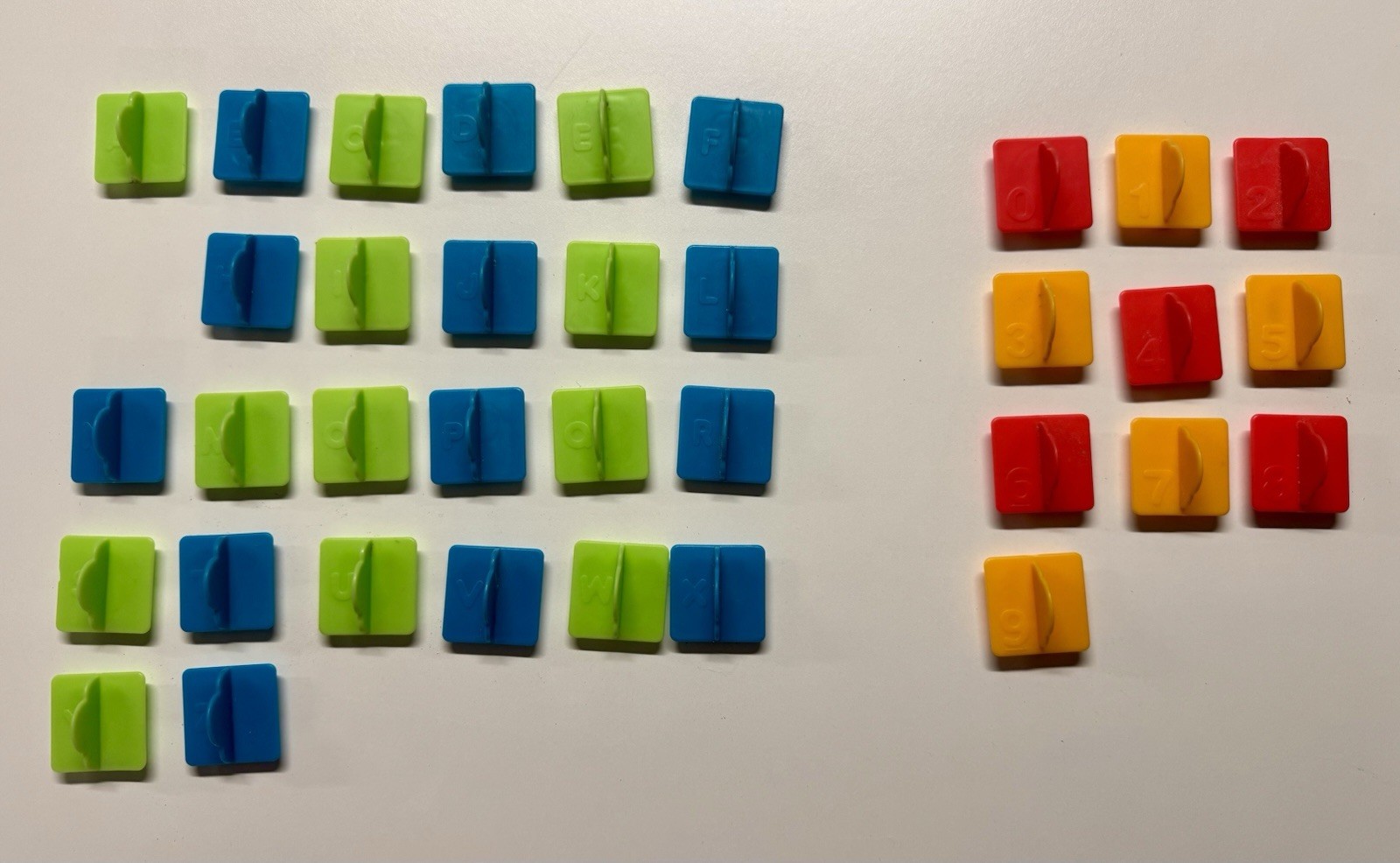 Play-Doh Sesame Street Alphabet Letter & Number Molds Vintage Missing 1 Letter G